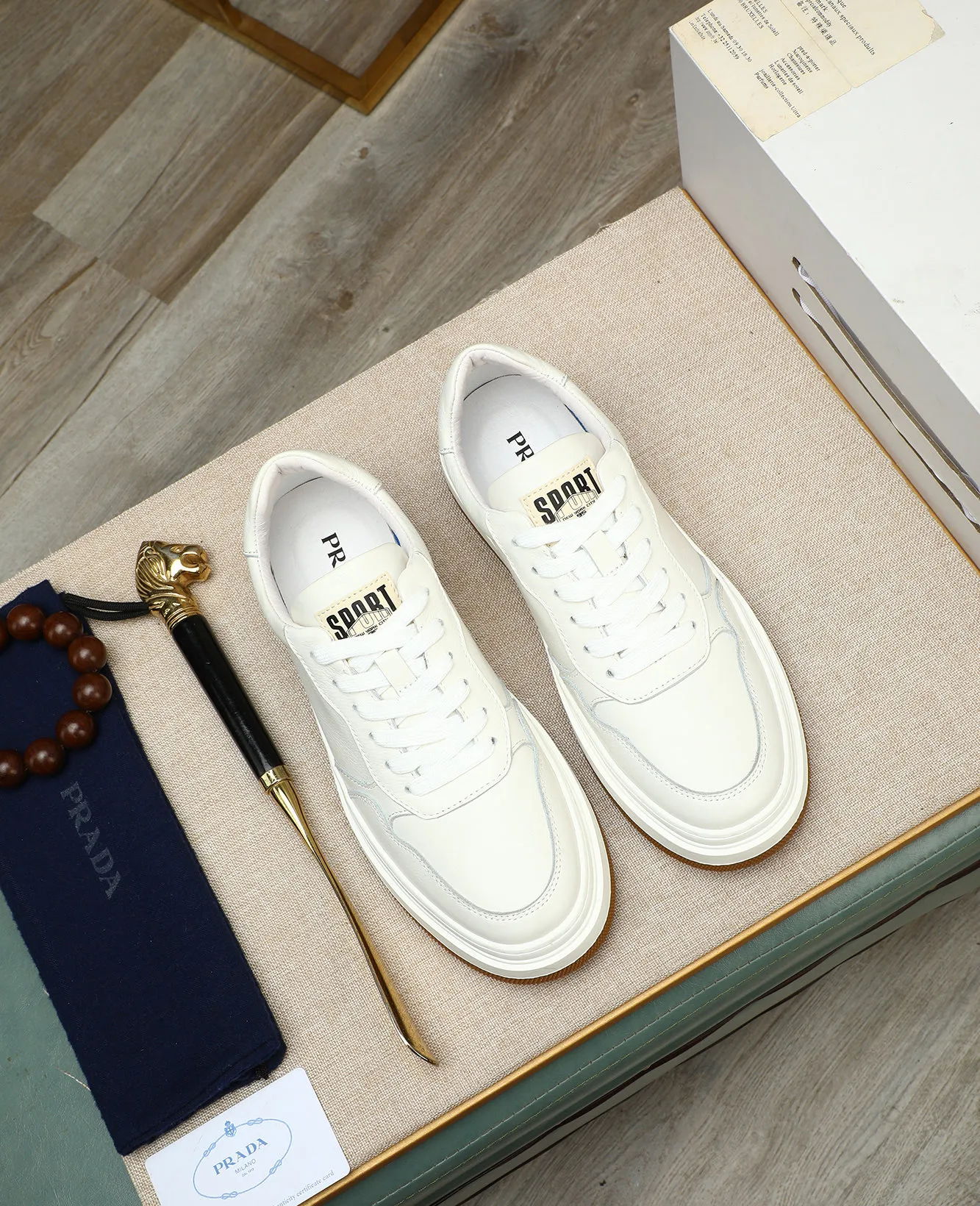 Men's men's shoes 💰440 high-end version. PRADA (Prada) men's casual style, compare the quality at the counter 🧚🏿♂️Imported cowhide fabric 🐎Water-dyed comfortable and soft cowhide lining for feet 🐂Genuine leather outsole with label 🎉 Size 38-44. Can be customized for 45💥🏆